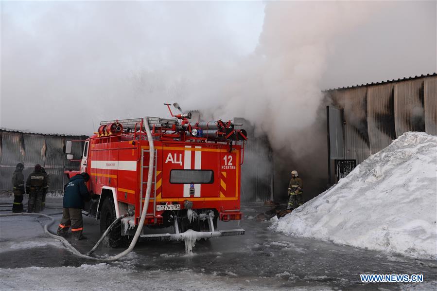 RUSSIA-NOVOSIBIRSK-FIRE