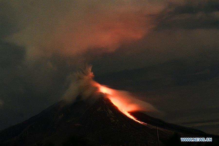 INDONESIA-NORTH SUMATERA-MOUNT SINABUNG-ERUPTION