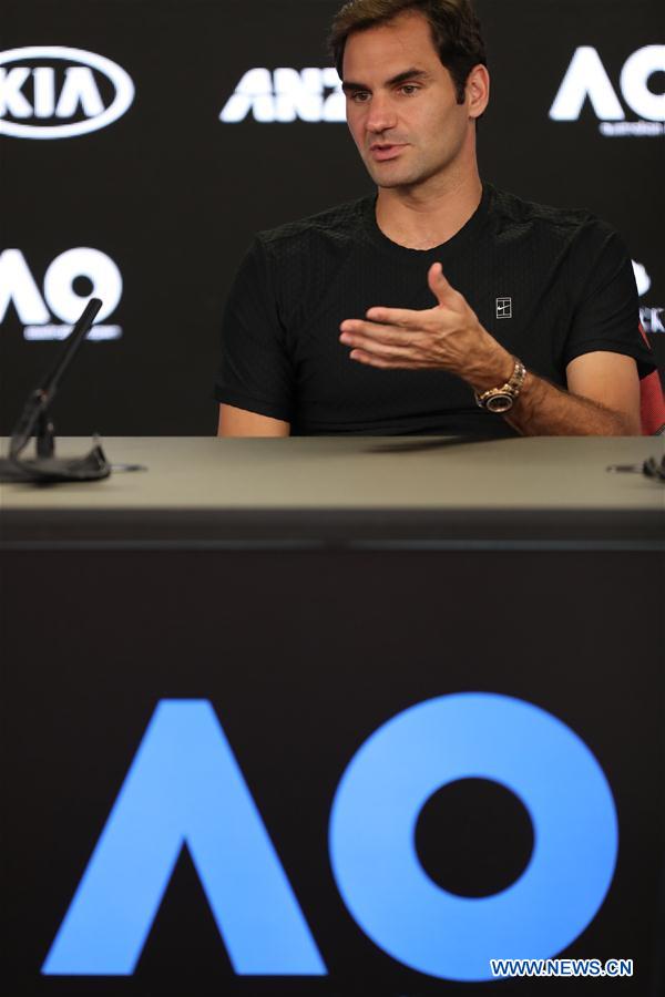 (SP)AUSTRALIA-MELBOURNE-TENNIS-AUSTRALIAN OPEN-PRESS CONFERENCE-FEDERER