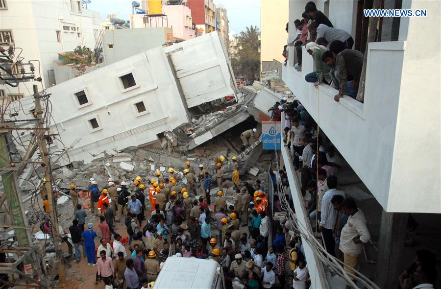 INDIA-BENGALURU-BUILDING-COLLAPSE