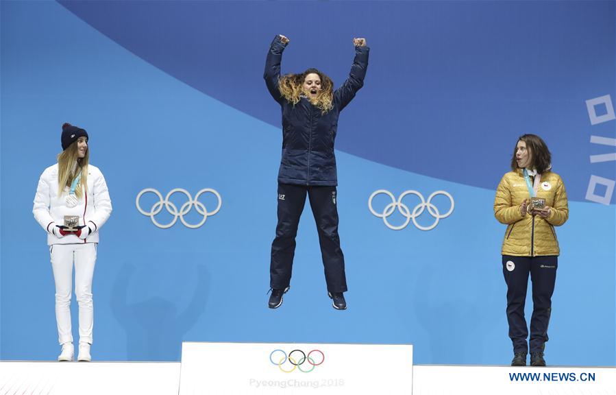 (SP)OLY-SOUTH KOREA-PYEONGCHANG-SNOW BOARD-LADIES' CROSS FINAL-MEDAL CEREMONY