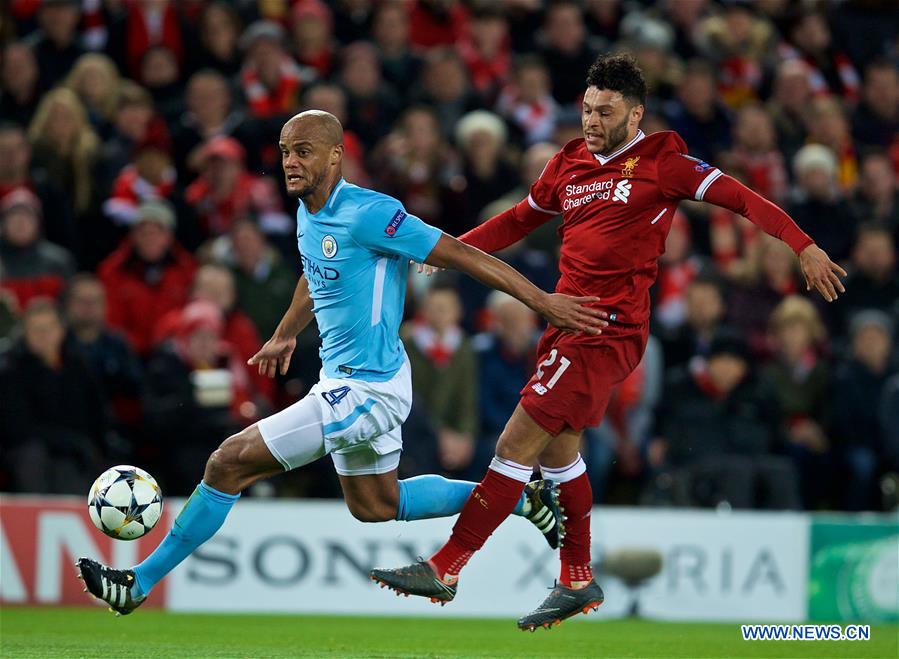 (SP)BRITAIN-LIVERPOOL-SOCCER-UEFA CHAMPIONS LEAGUE-LIVERPOOL VS MANCHESTER CITY