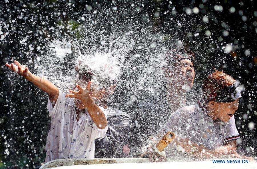 MYANMAR-YANGON-TRADITIONAL WATER FESTIVAL