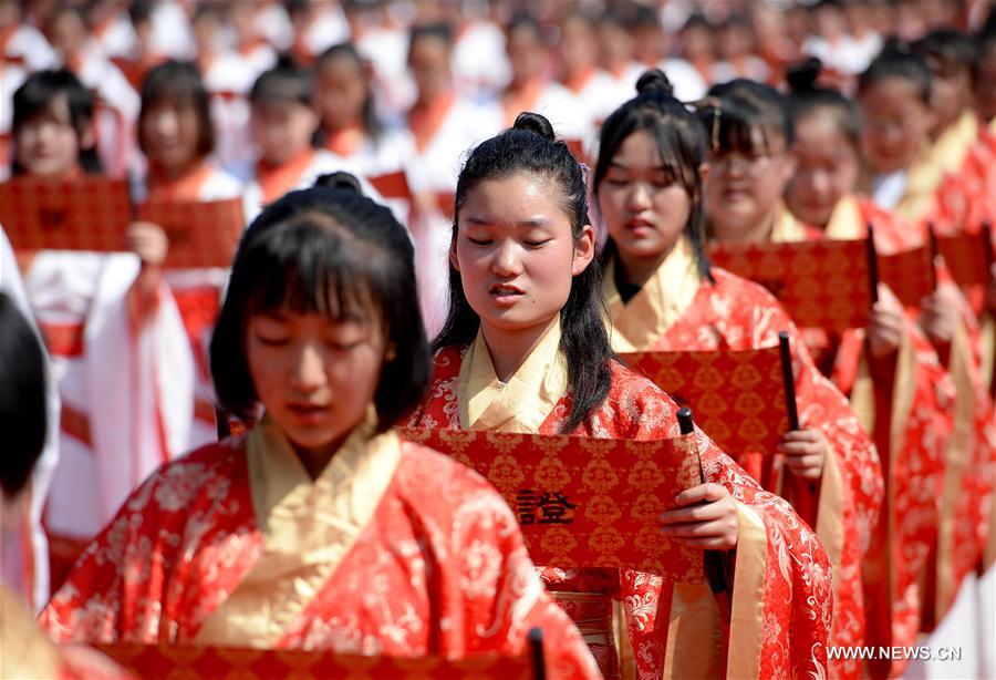 CHINA-SHAANXI-COMING-OF-AGE CEREMONY (CN)