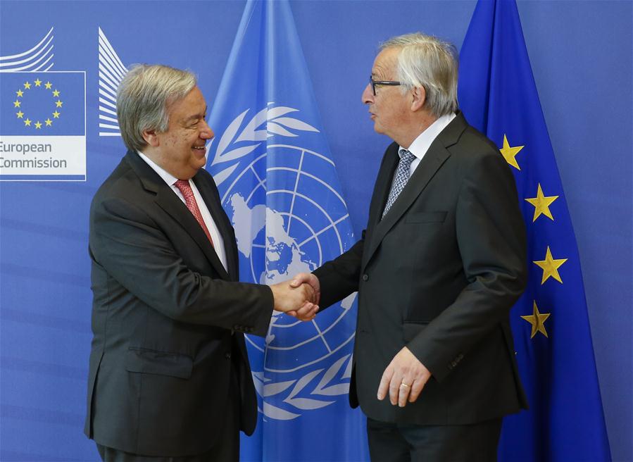 BELGIUM-BRUSSELS-EU-UN-JUNCKER-GUTERRES