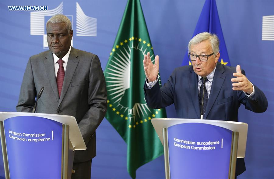 BELGIUM-BRUSSELS-EU-AU-JUNCKER-MAHAMAT