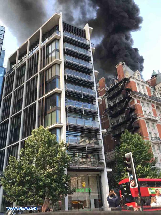 BRITAIN-LONDON-HOTEL-FIRE