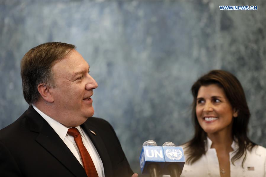 UN-NEW YORK-U.S.-RUSSIA-POMPEO-PRESS