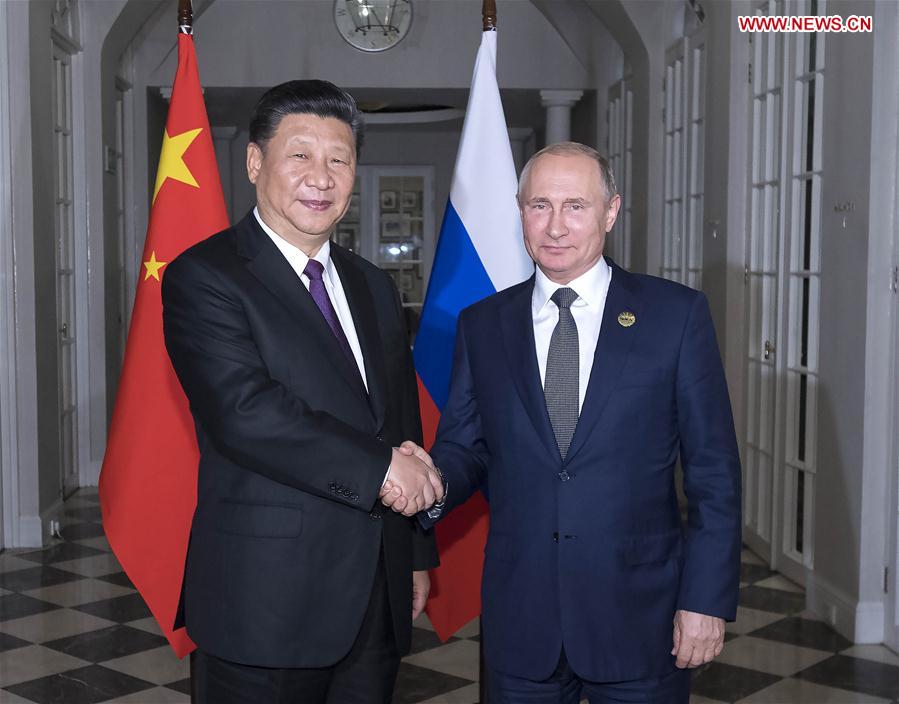 SOUTH AFRICA-JOHANNESBURG-CHINA-XI JINPING-RUSSIA-PUTIN-MEETING 