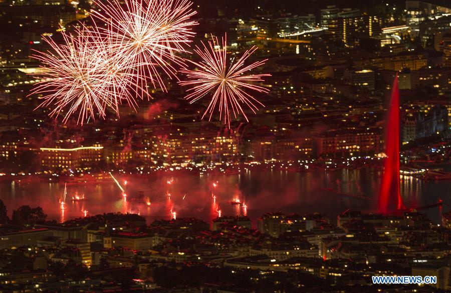 SWITZERLAND-GENEVA-LAKE LEMAN-FIREWORKS