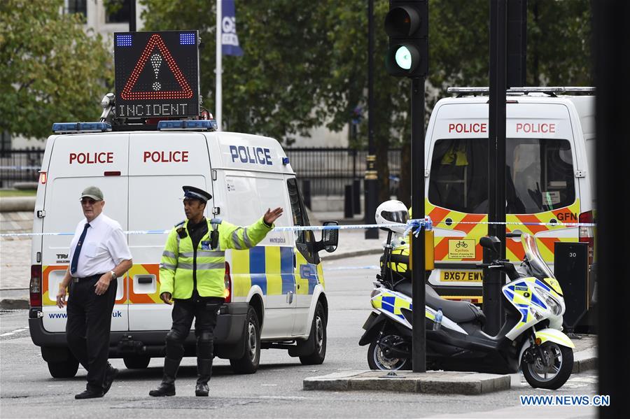 BRITAIN-LONDON-PARLIAMENT-CAR CRASH