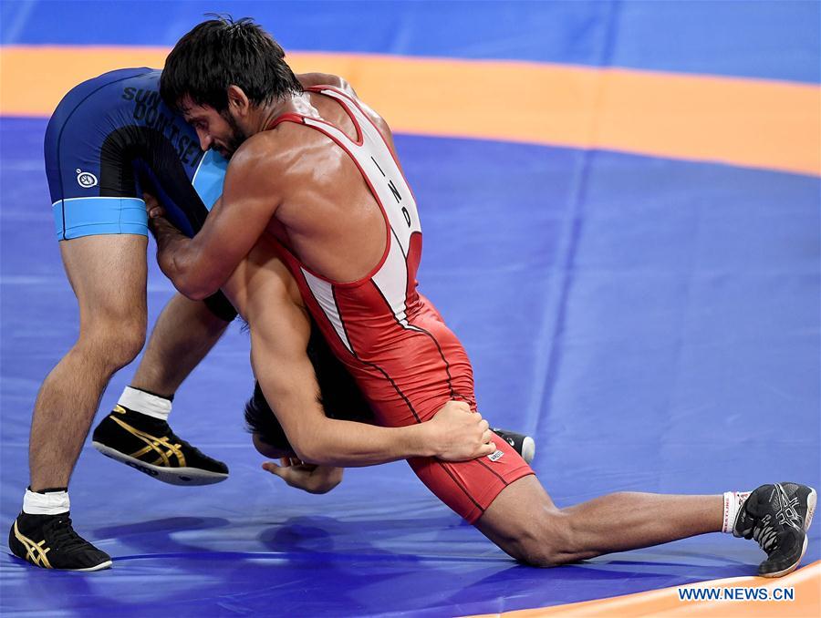 (SP)INDONESIA-JAKARTA-ASIAN GAMES-WRESTLING-MEN'S FREESTYLE 65 KG