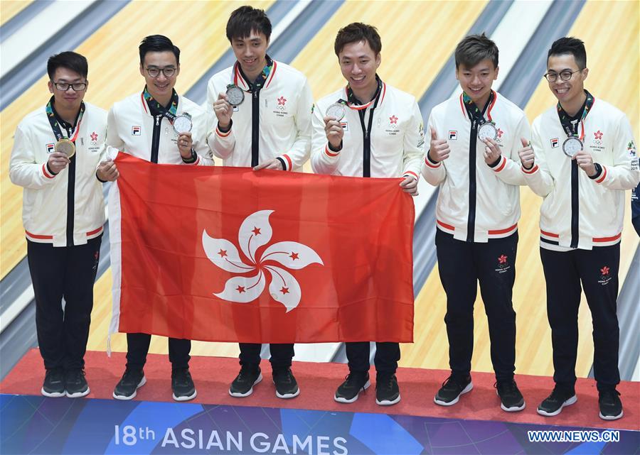 (SP)INDONESIA-PALEMBANG-ASIAN GAMES-BOWLING-MEN'S TEAM OF SIX