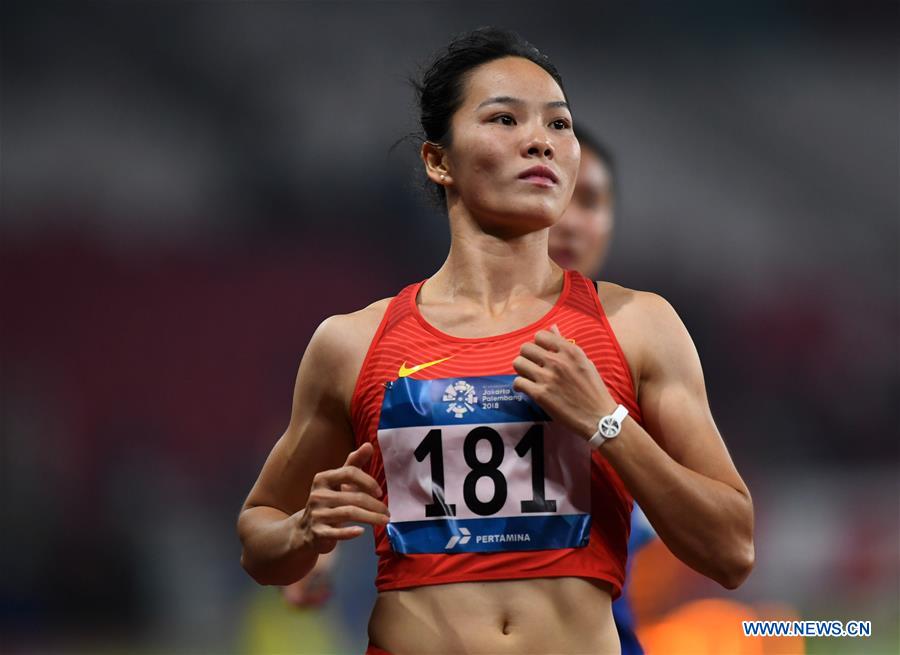 (SP)INDONESIA-JAKARTA-ASIAN GAMES-ATHLETICS-WOMEN'S 100M SEMIFINAL