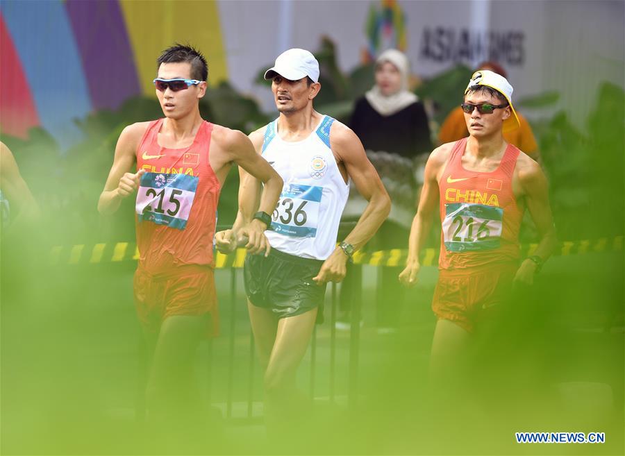 (SP)INDONESIA-JAKARTA-ASIAN GAMES-ATHLETICS-RACE WALK