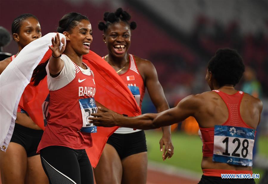 (SP)INDONESIA-JAKARTA-ASIAN GAMES-ATHLETICS-WOMEN'S 4X100M RELAY