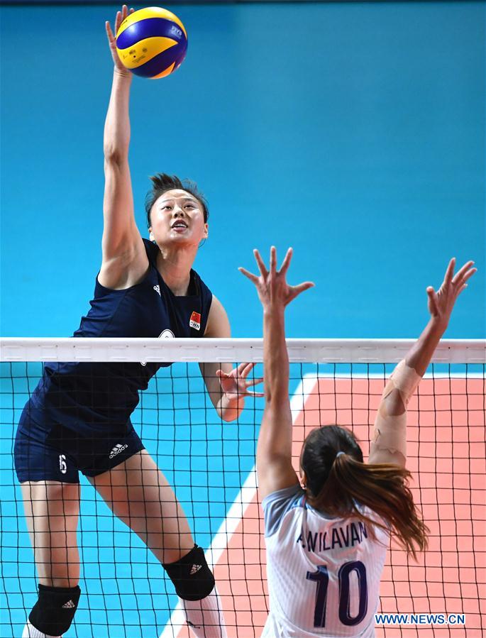 (SP)INDONESIA-JAKARTA-ASIAN GAMES-WOMEN'S VOLLEYBALL FINAL-CHINA VS THAILAND