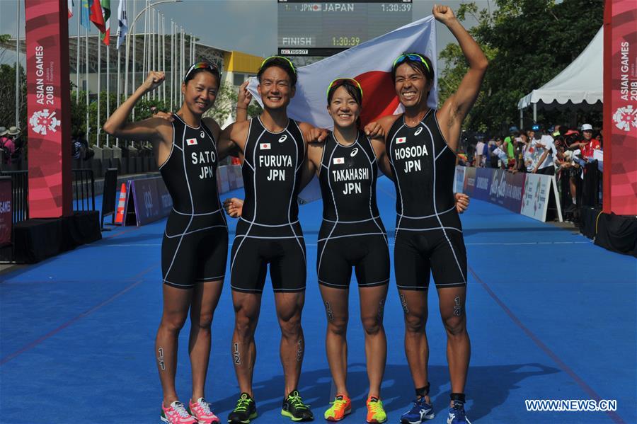 (SP)INDONESIA-PALEMBANG-ASIAN GAMES-MIXED RELAY TRIATHLON