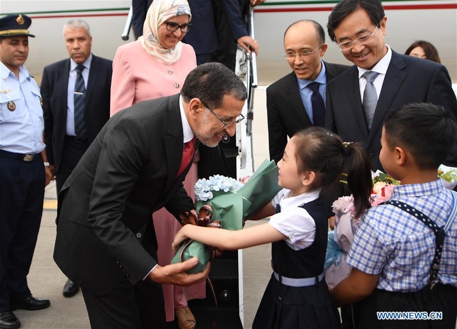 CHINA-BEIJING-MOROCCAN PM-ARRIVAL (CN)