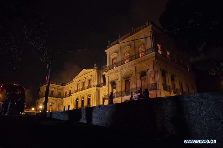 BRAZIL-RIO DE JANEIRO-MUSEUM-FIRE