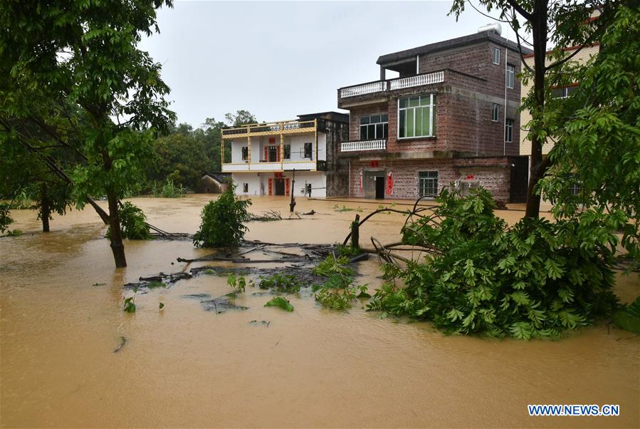 CHINA-GUANGDONG-YANGCHUN-TYPHOON MANGKHUT-FLOOD (CN)