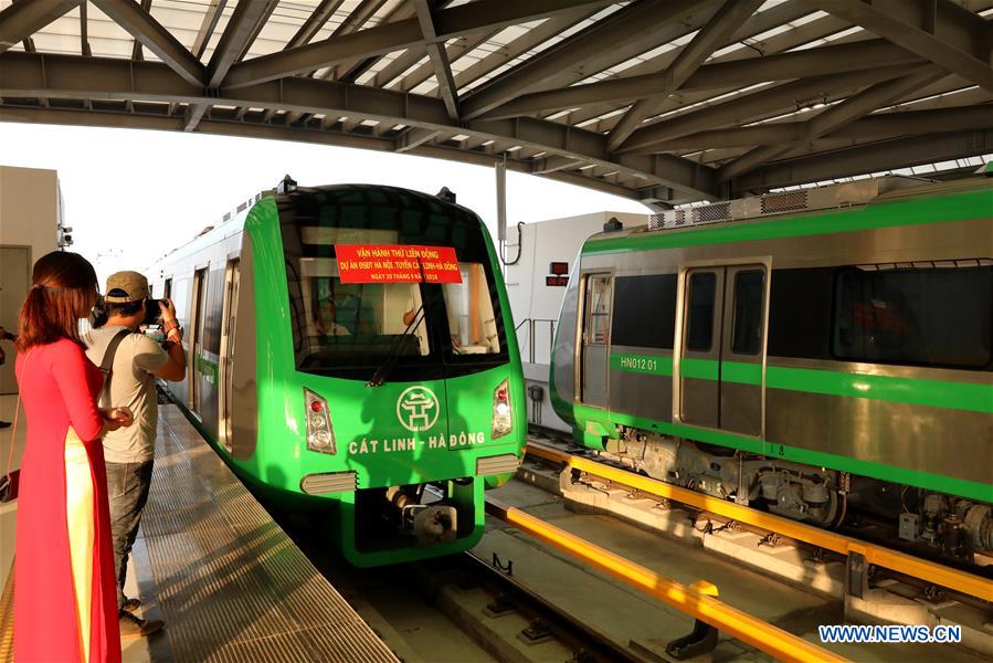 VIETNAM-HANOI-URBAN RAILWAY-TRIAL OPERATION