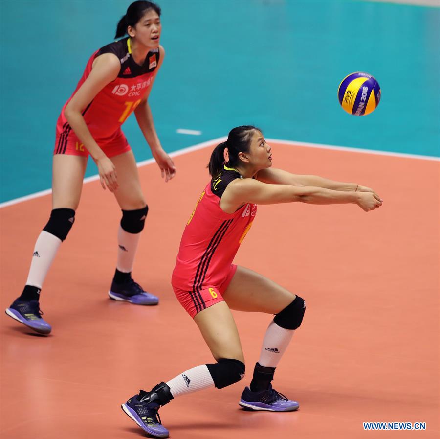 (SP)JAPAN-SAPPORO-VOLLEYBALL-WOMEN'S WORLD CHAMPIONSHIP-CHINA VS CUBA