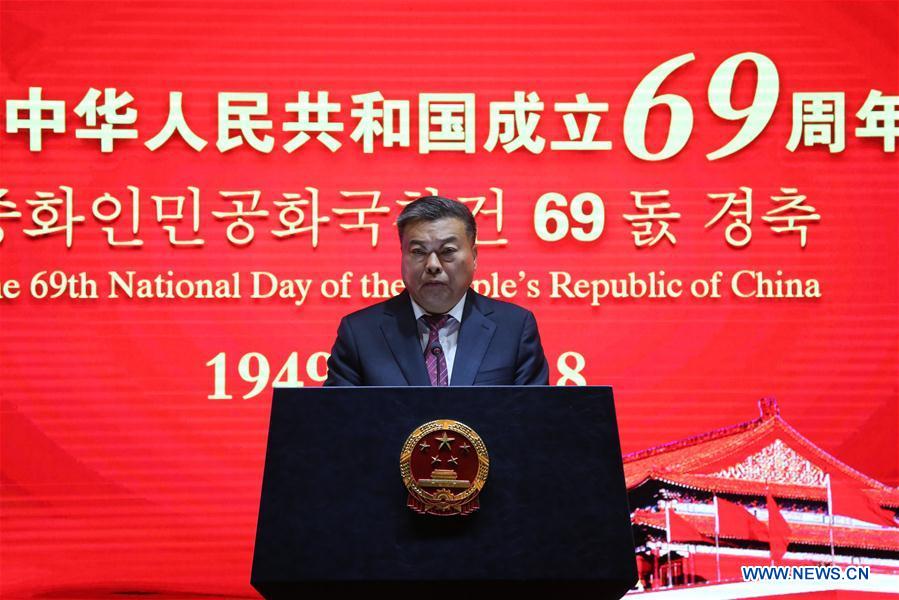 DPRK-PYONGYANG-CHINA-NATIONAL DAY-RECEPTION 