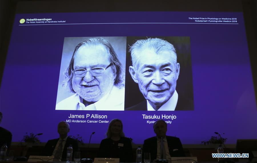 SWEDEN-STOCKHOLM-NOBEL PRIZE-PHYSIOLOGY OR MEDICINE