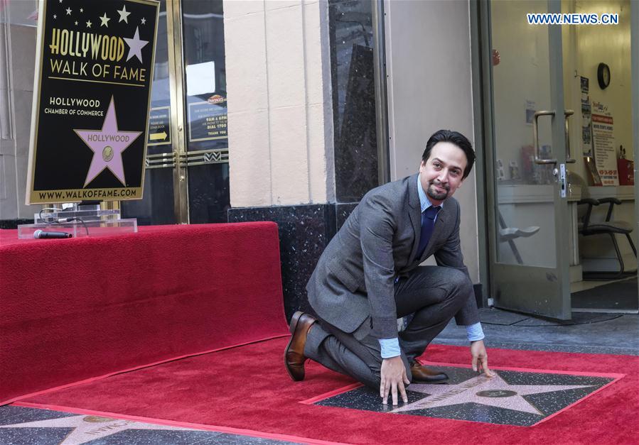 U.S.-LOS ANGELES-LIN-MANUEL MIRANDA-STAR HONORING CEREMONY