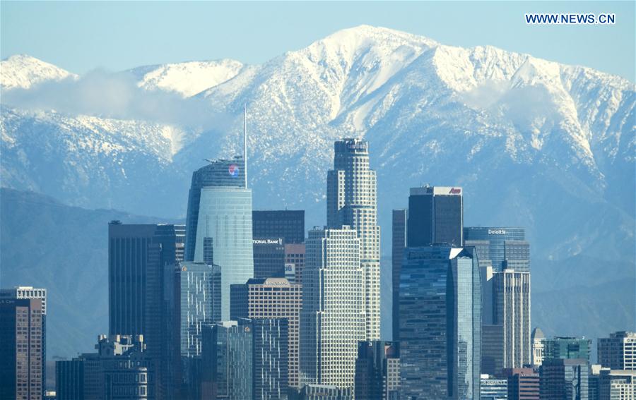 U.S.-LOS ANGELES-SNOW-CAPPED MOUNTAINS