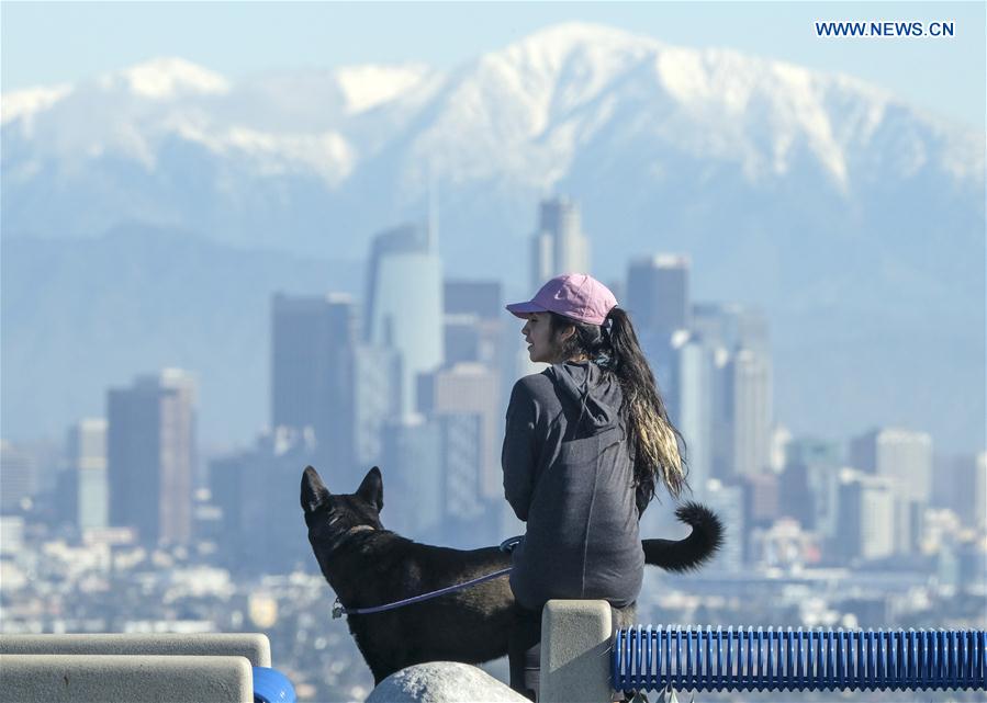 U.S.-LOS ANGELES-SNOW-CAPPED MOUNTAINS