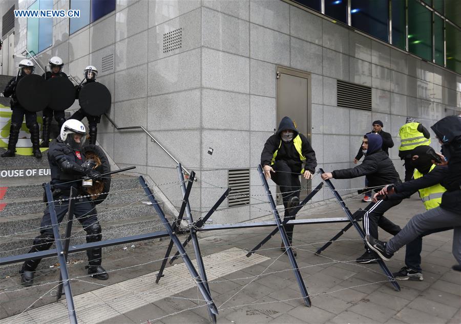 BELGIUM-BRUSSELS-YELLOW VEST-PROTEST