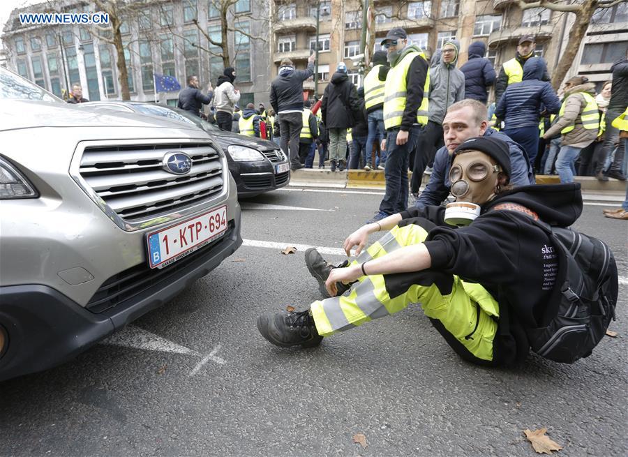 BELGIUM-BRUSSELS-YELLOW VEST-PROTEST