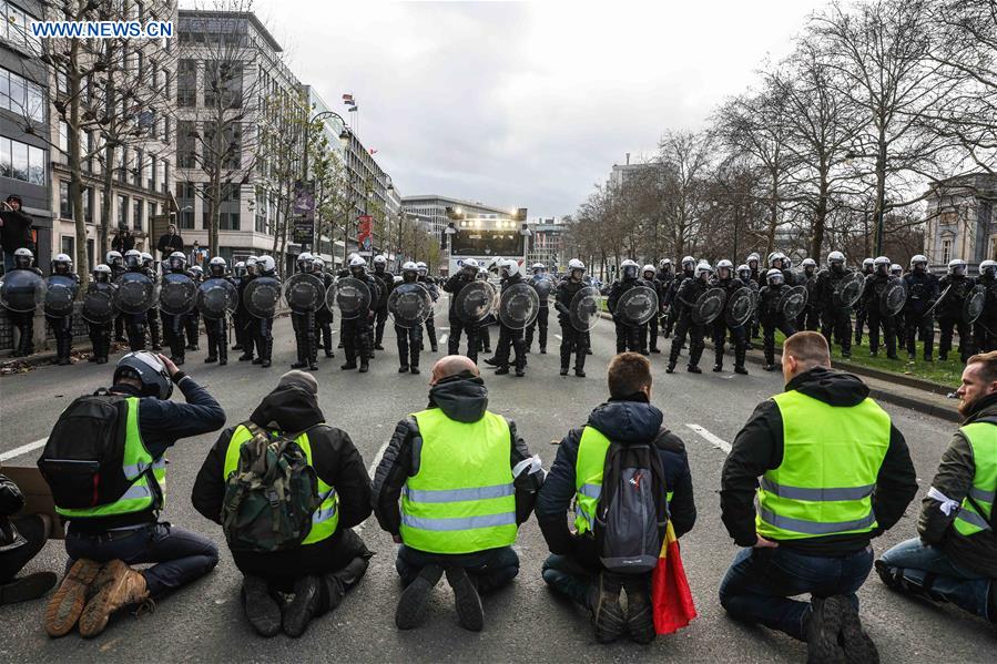 BELGIUM-BRUSSELS-YELLOW VEST-PROTEST