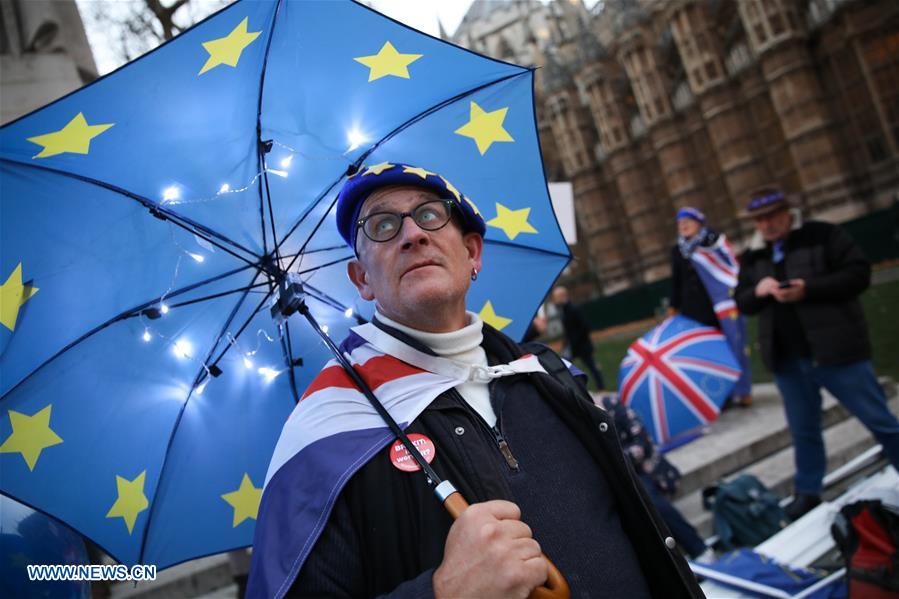 BRITAIN-LONDON-BREXIT VOTE-PUTTING OFF-PROTEST