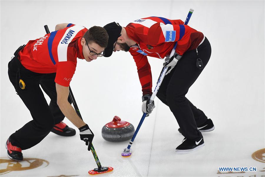 (SP)CHINA-XINING-INTERNATIONAL CURLING ELITE 2018-MEN'S FINAL