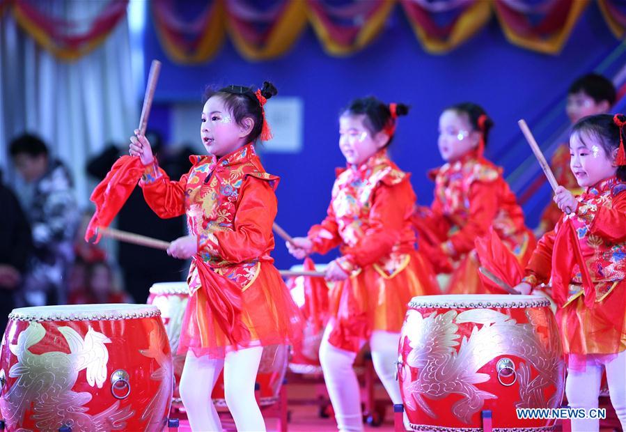 CHINA-ANHUI-PUPILS-PERFORMANCE-NEW YEAR CELEBRATION (CN)