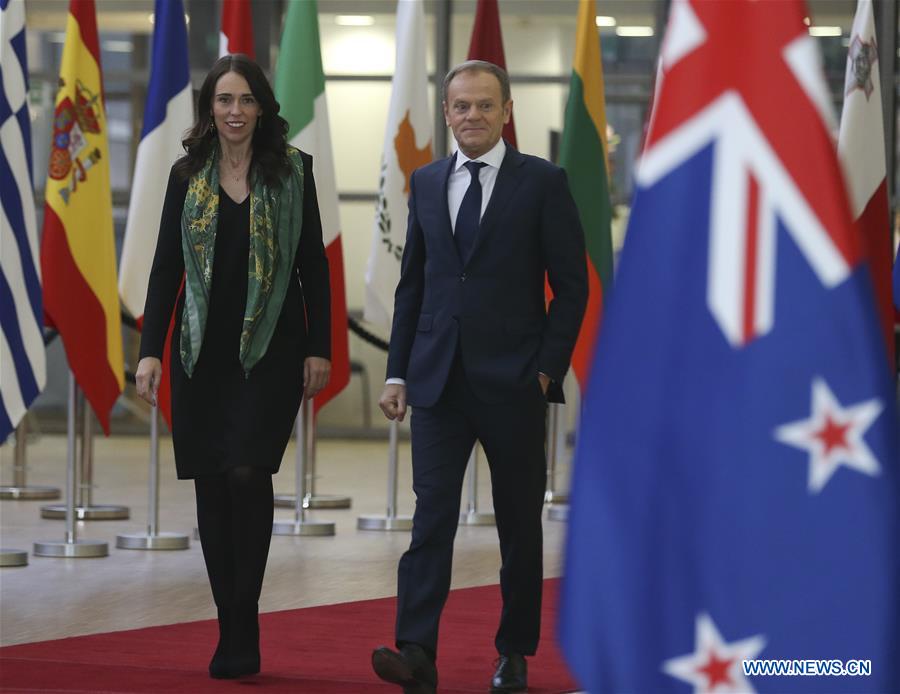 BELGIUM-BRUSSELS-EU-NEW ZEALAND-MEETING