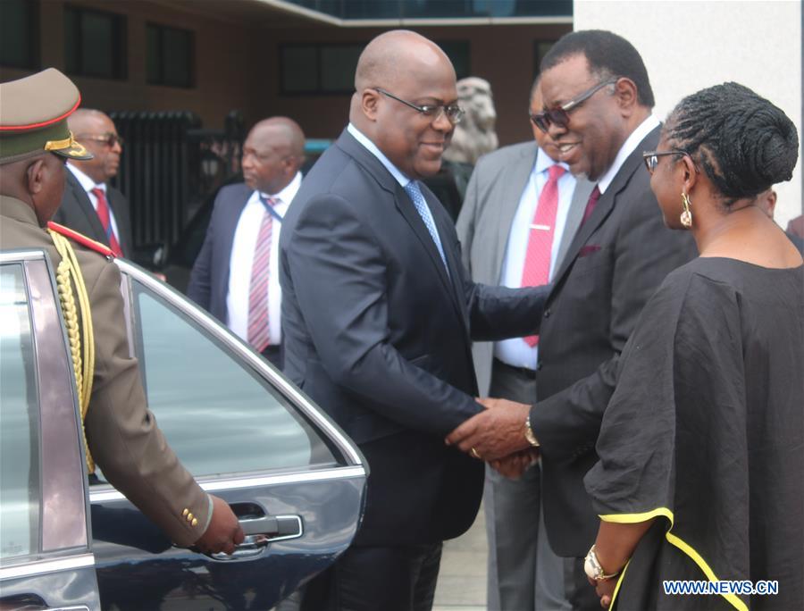 NAMIBIA-WINDHOEK-DRC-PRESIDENT-VISIT