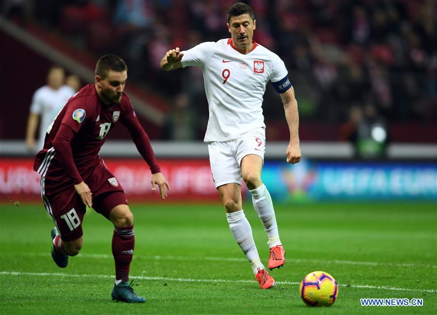 (SP)POLAND-WARSAW-UEFA EURO 2020 QUALIFIER-GROUP B-POLAND VS LATVIA