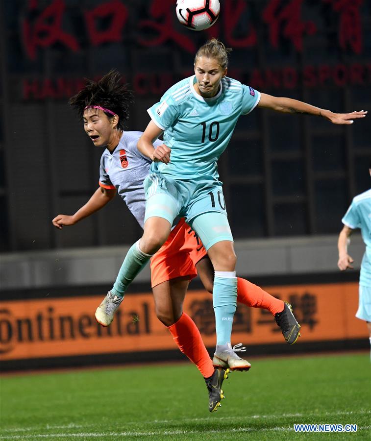 (SP)CHINA-WUHAN-FOOTBALL-INTERNATIONAL WOMEN'S FOOTBALL TOURNAMENT WUHAN 2019-CHINA VS RUSSIA (CN)