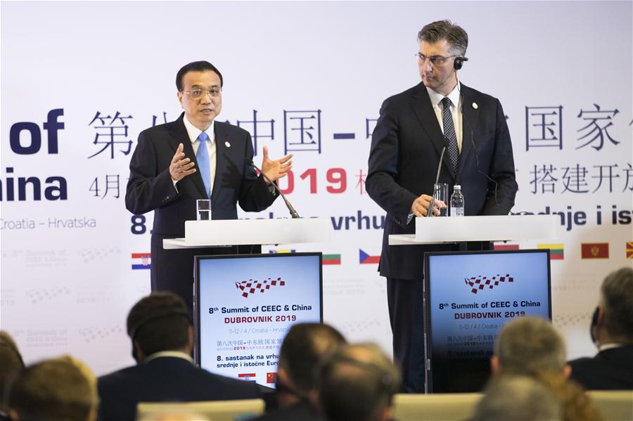 CROATIA-DUBROVNIK-LI KEQIANG-CROATIAN PM-PRESS CONFERENCE