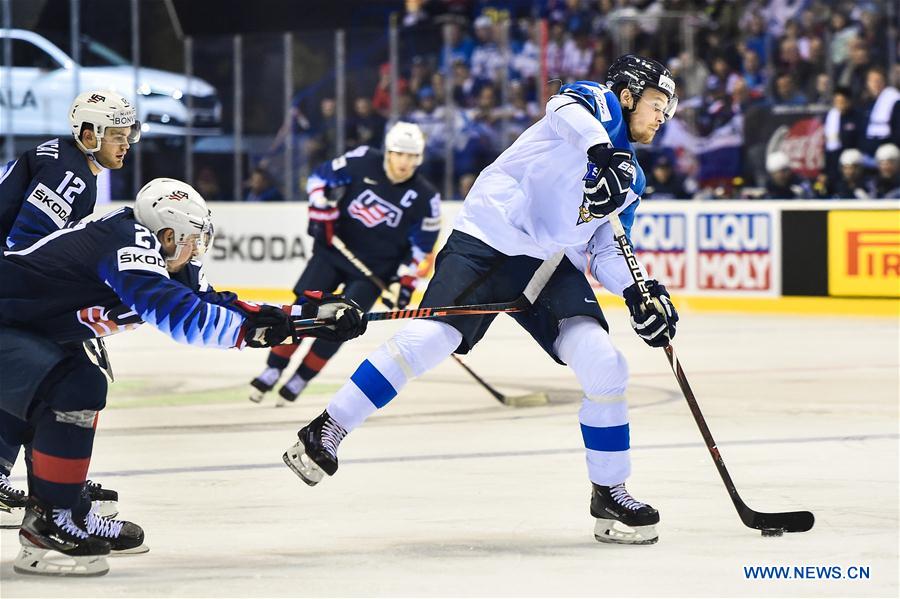 (SP)SLOVAKIA-KOSICE-ICE HOCKEY-IIHF-WORLD CHAMPIONSHIP-GROUP A-USA VS FIN