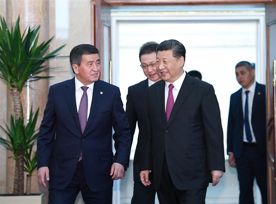 KYRGYZSTAN-BISHKEK-CHINA-PRESIDENTS-TALKS