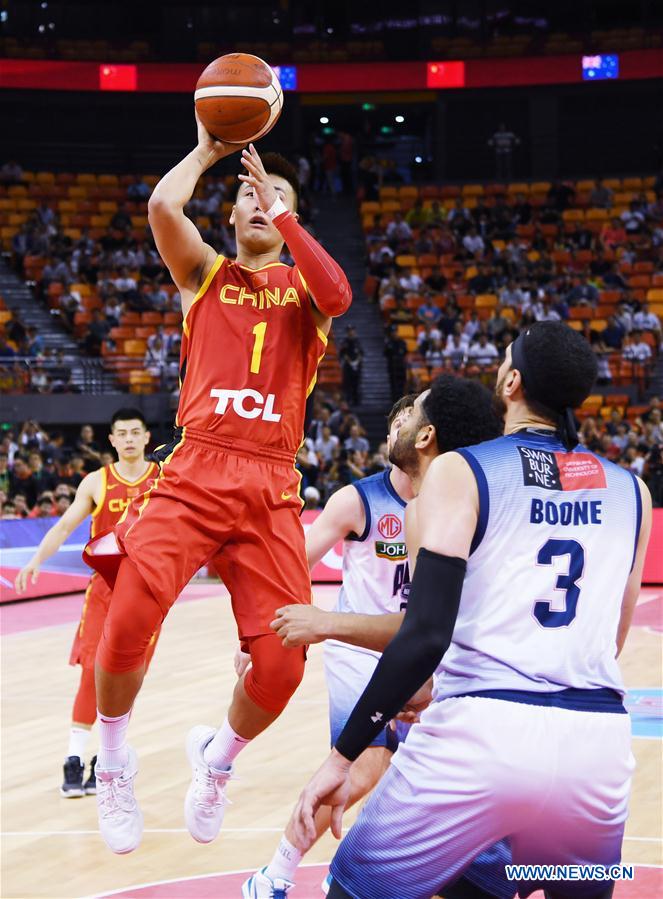 (SP)CHINA-QINGDAO-BASKETBALL-CHN VS AUS NBL