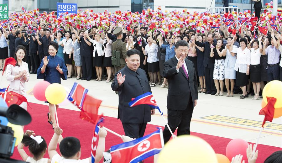 DPRK-PYONGYANG-CHINA-XI JINPING-SEEING-OFF CEREMONY