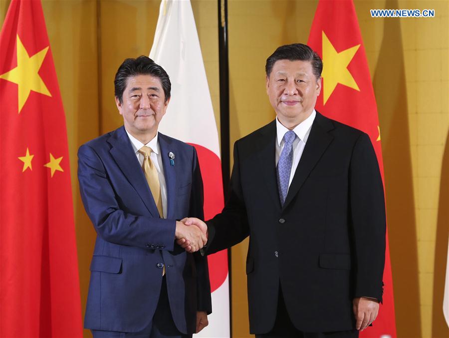 JAPAN-OSAKA-XI JINPING-SHINZO ABE-MEETING