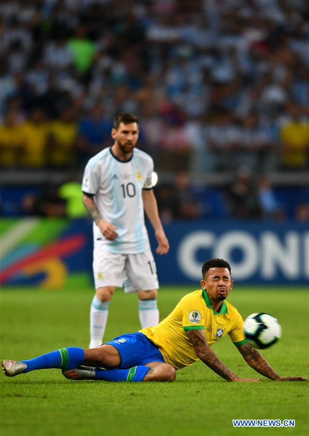 (SP)BRAZIL-BELO HORIZONTE-FOOTBALL-COPA AMERICA 2019-ARGENTINA VS BRAZIL