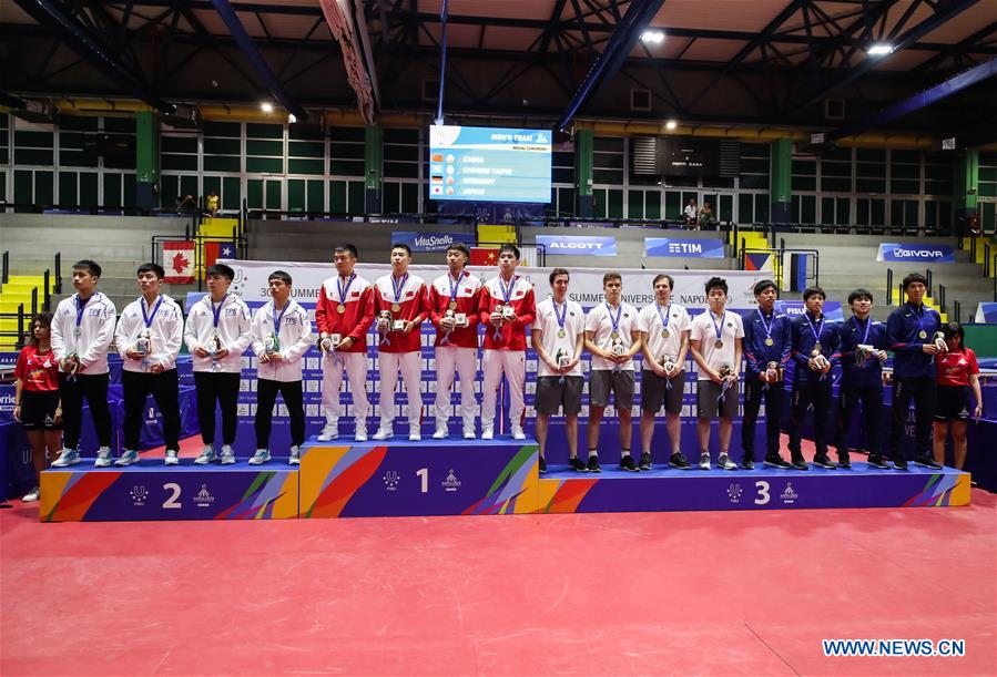 (SP)ITALY-NAPLES-SUMMER UNIVERSIADE 2019-TABLE TENNIS-MEN'S TEAM